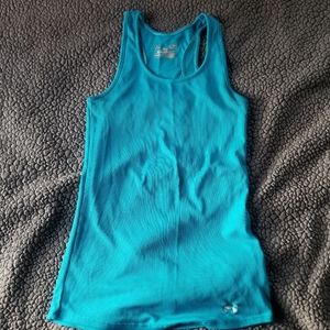 Teal Under Armour Workout Fitted Tank Top Size Small